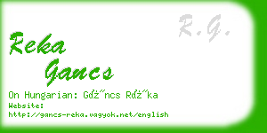 reka gancs business card